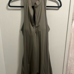 White Fox Boutique Olive Jumpsuit